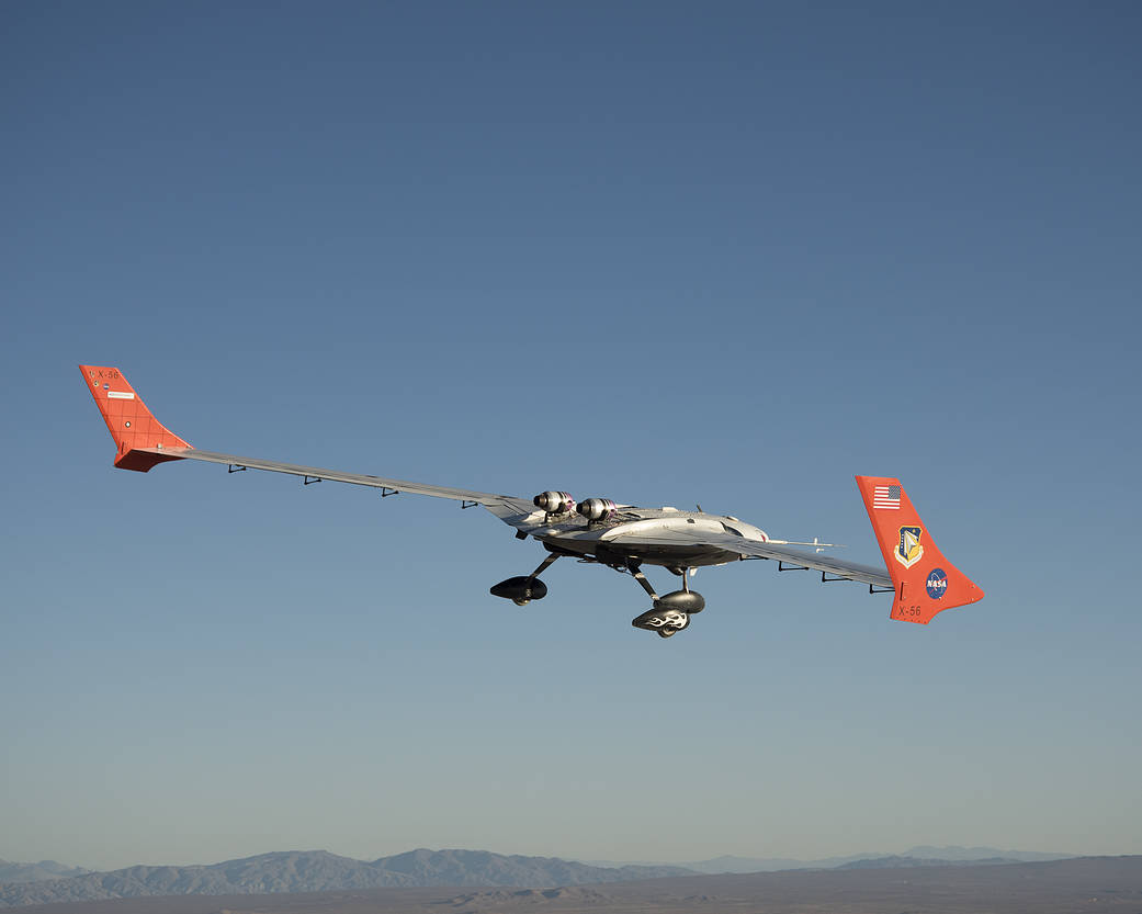 The X-56A flies a mission Oct. 18, 2018.