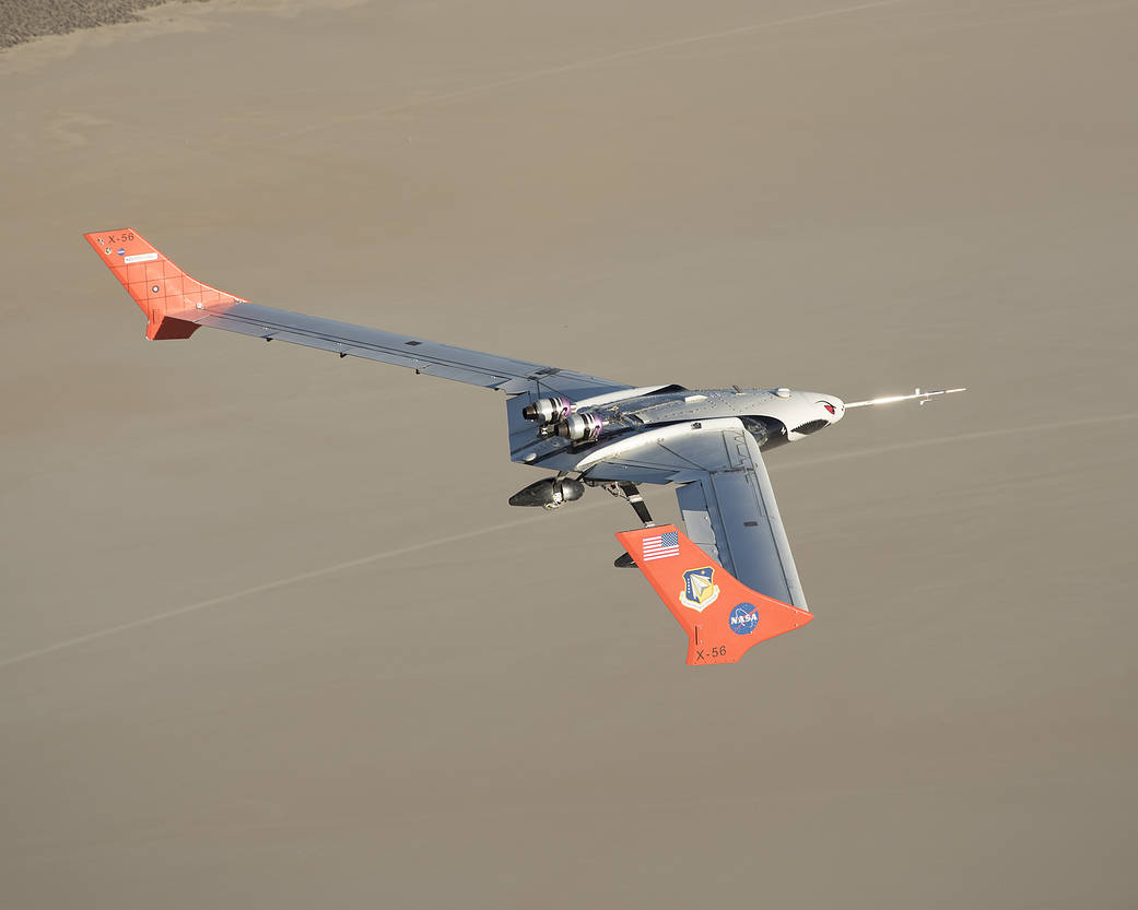 The X-56A flies a mission Oct. 18, 2018.