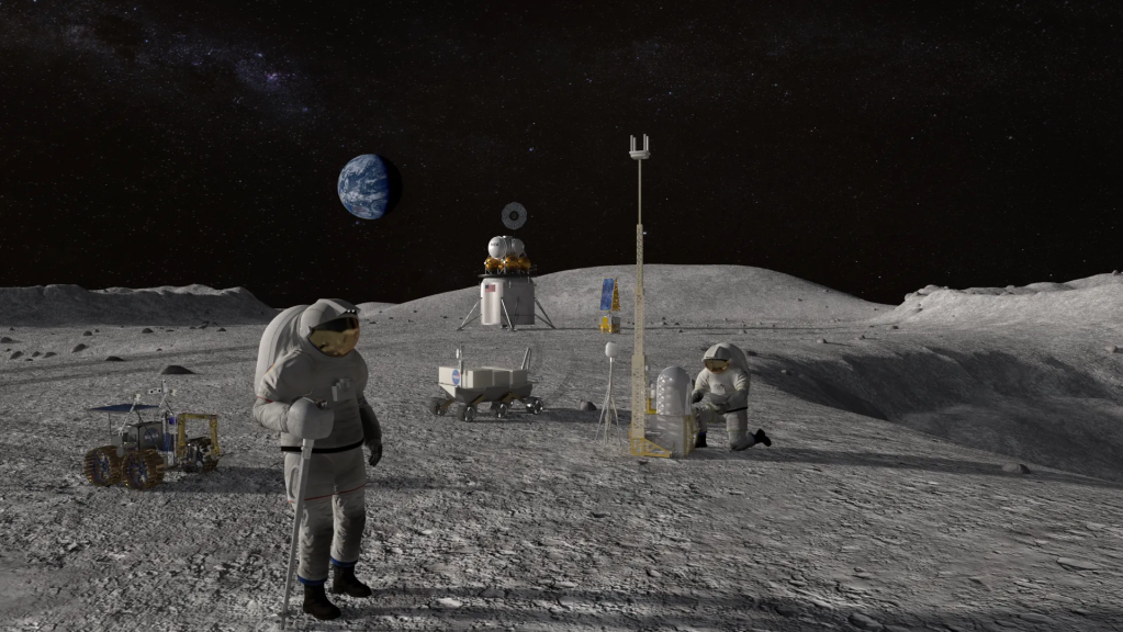 Astronauts on Lunar Surface