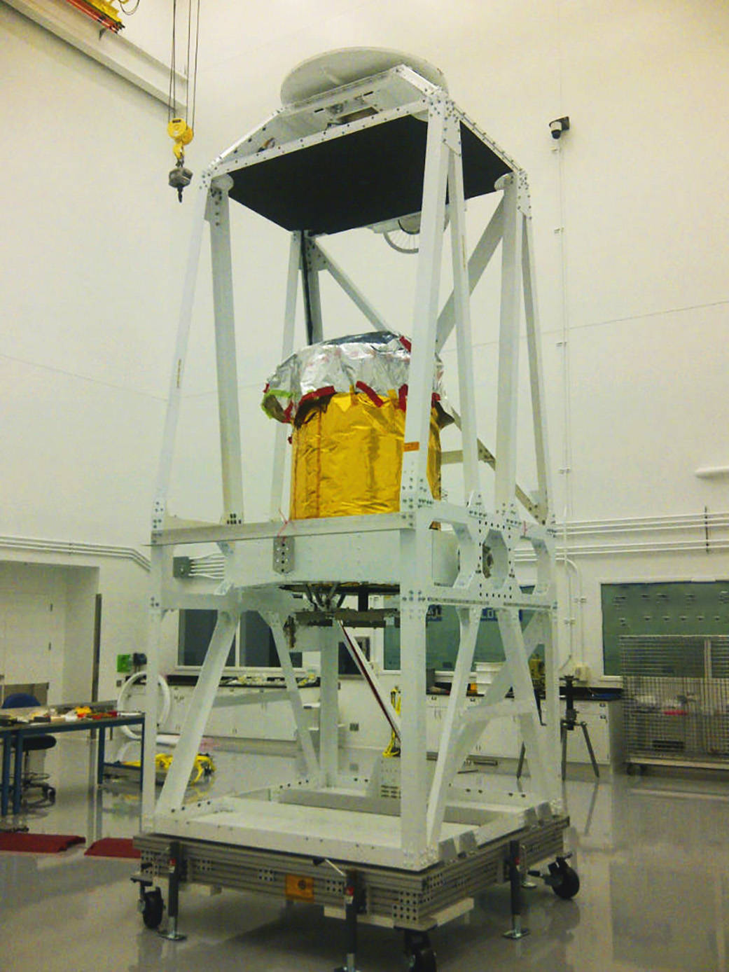 The BRRISON gondola holds scientific imaging equipment including a telescope and infrared and visible light cameras.