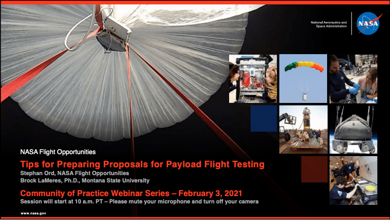 Tips for Preparing Proposals for Suborbital Flight Testing