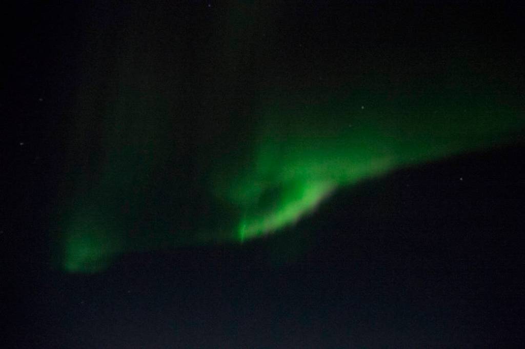 The aurora australis, or southern lights, was observed by the flight crew and science team members aboard the SOFIA flying obser