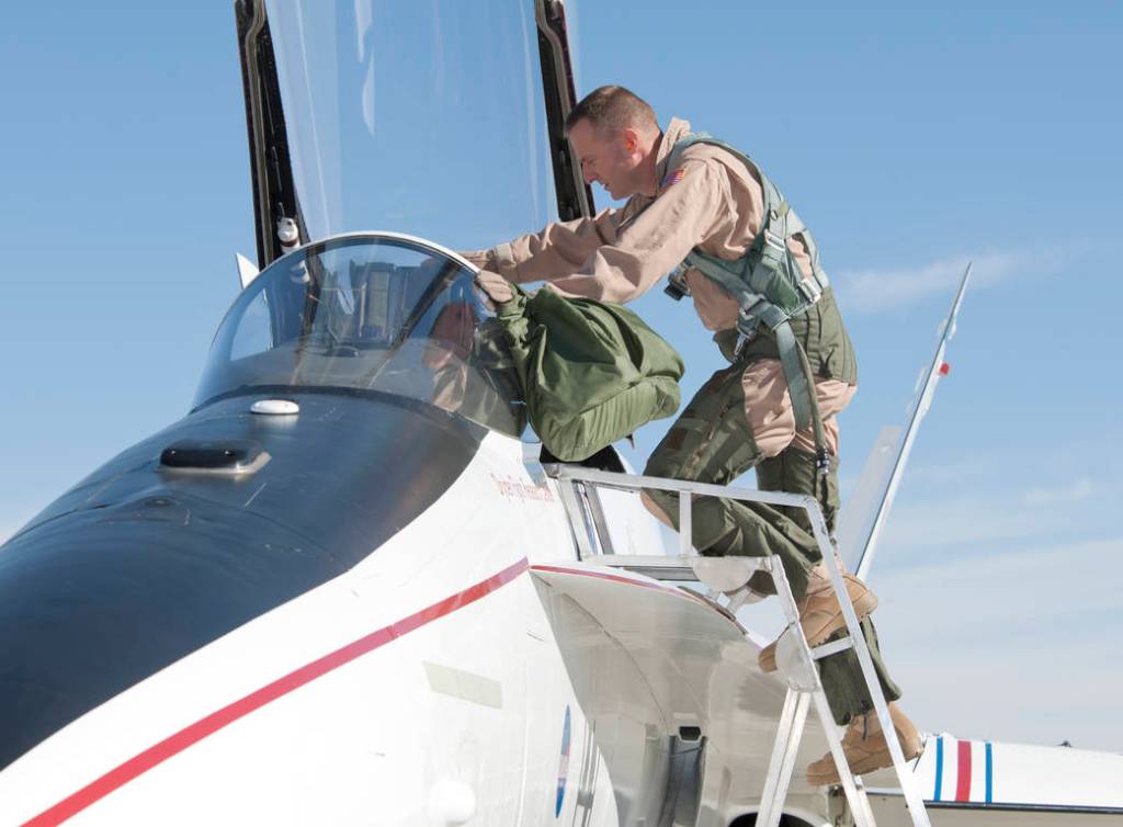 NASA Pilot Jim Less Prepares for LVAC Test Flight