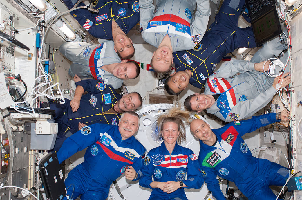 space station crew members