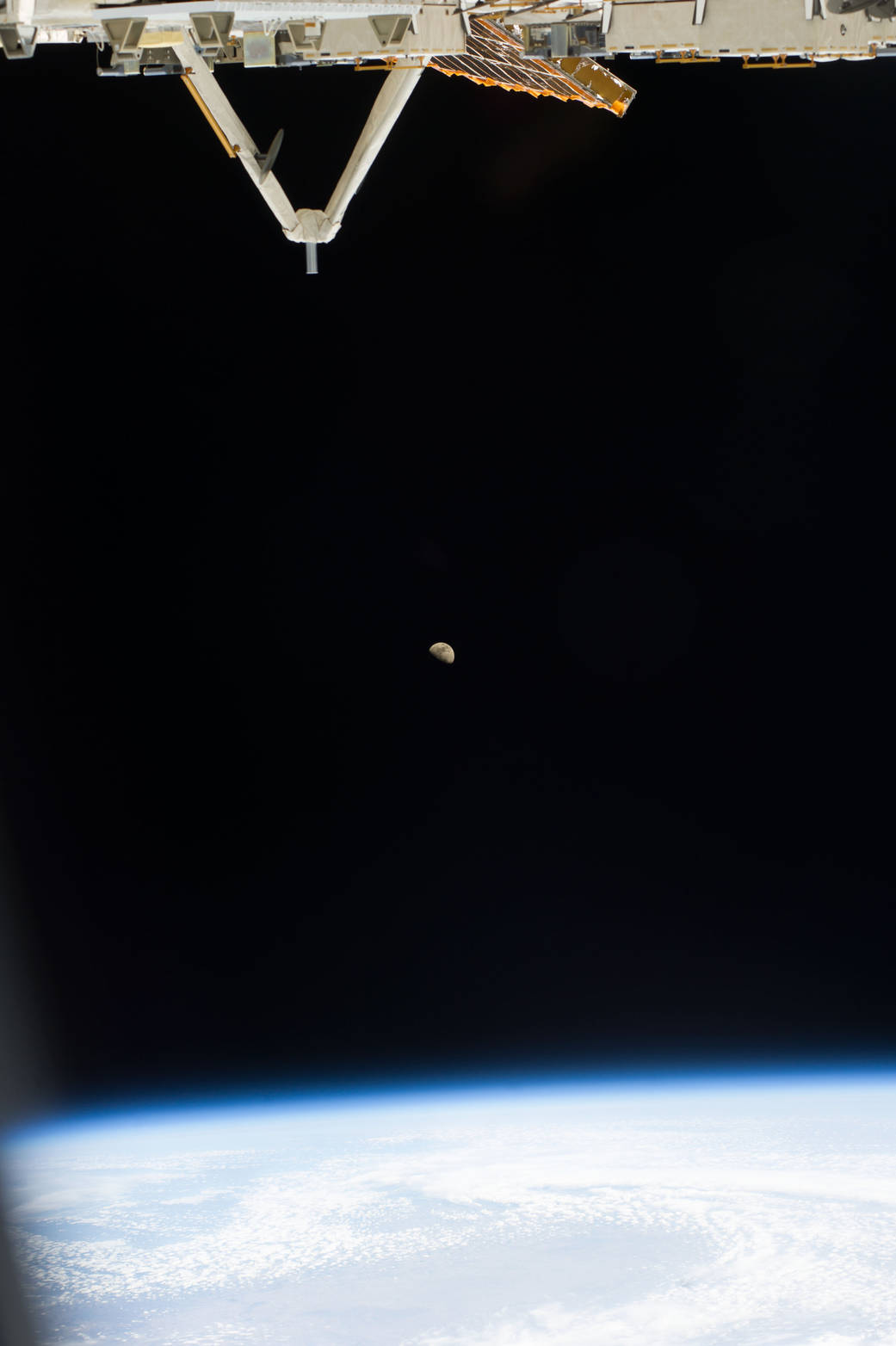 Moon Photographed From Space Station