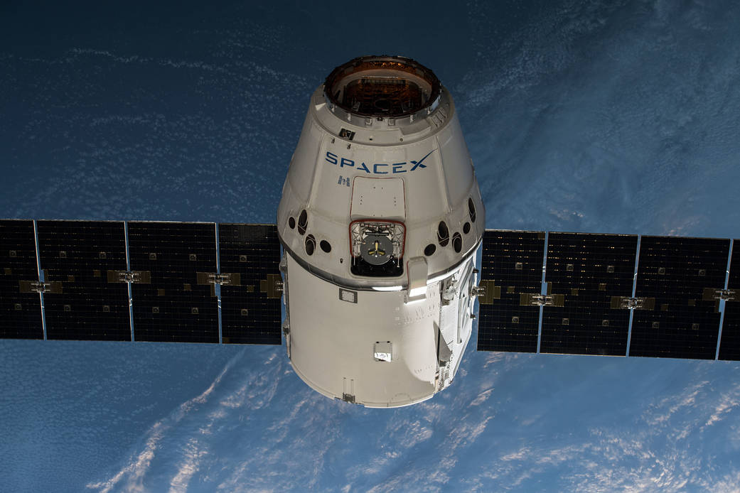 The SpaceX Dragon Slowly Approaches the International Space Station