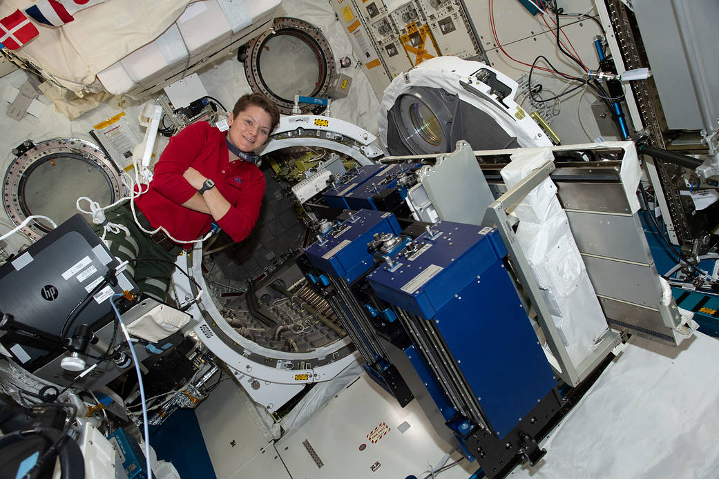 NASA Astronaut Anne McClain Conducts Space Science and Station Maintenance