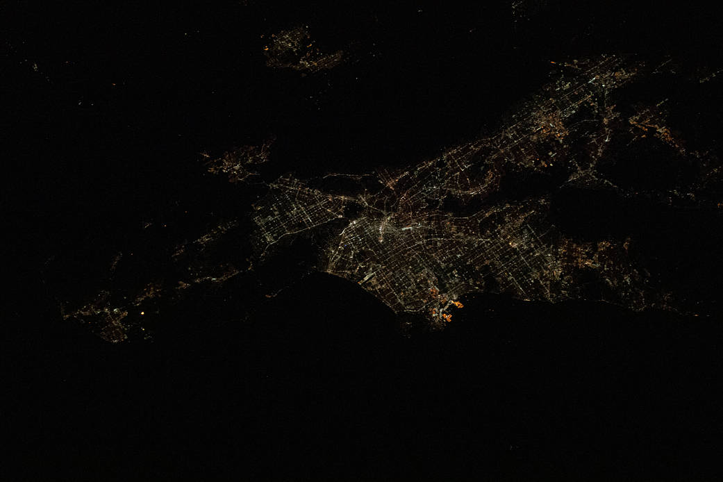 Los Angeles, California is pictured at night
