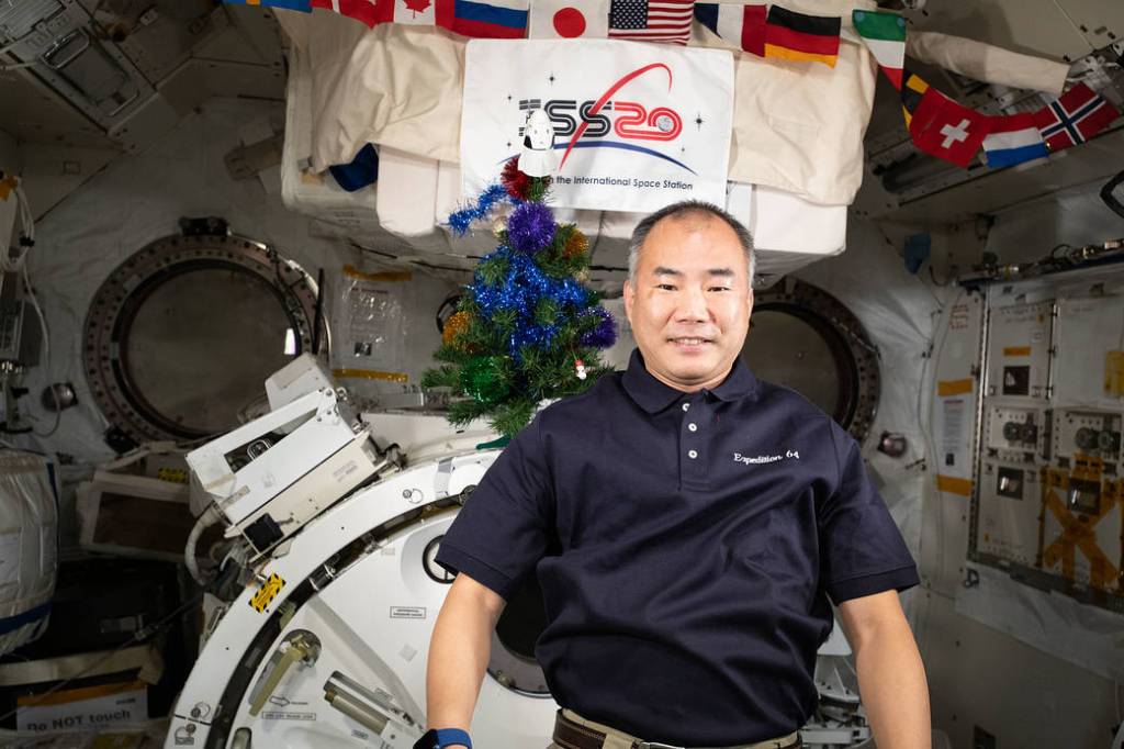 JAXA astronaut Soichi Noguchi poses for a holiday season portrait