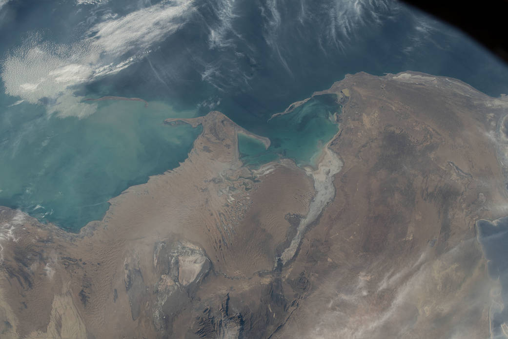 The coast of Turkmenistan and the Turkmenbashi Gulf