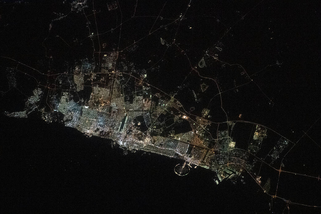 The city lights of Dubai, United Arab Emirates