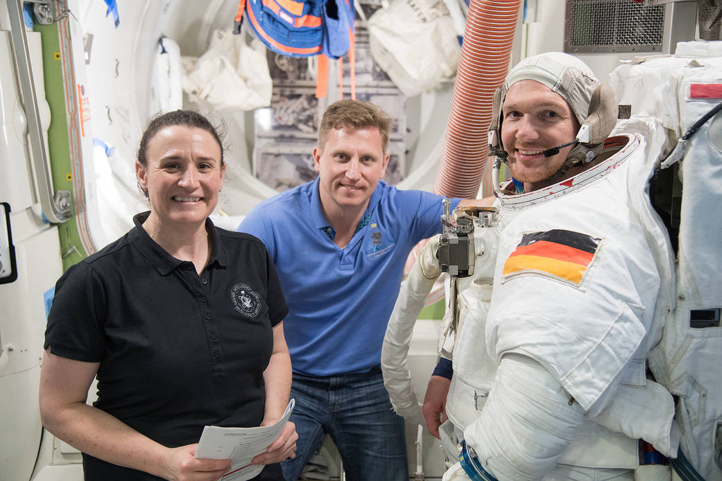 Expedition 56 57 Crew Members Train for Spacewalk Preparations