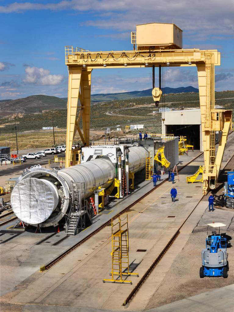 Test version of the booster for NASA's Space Launch System