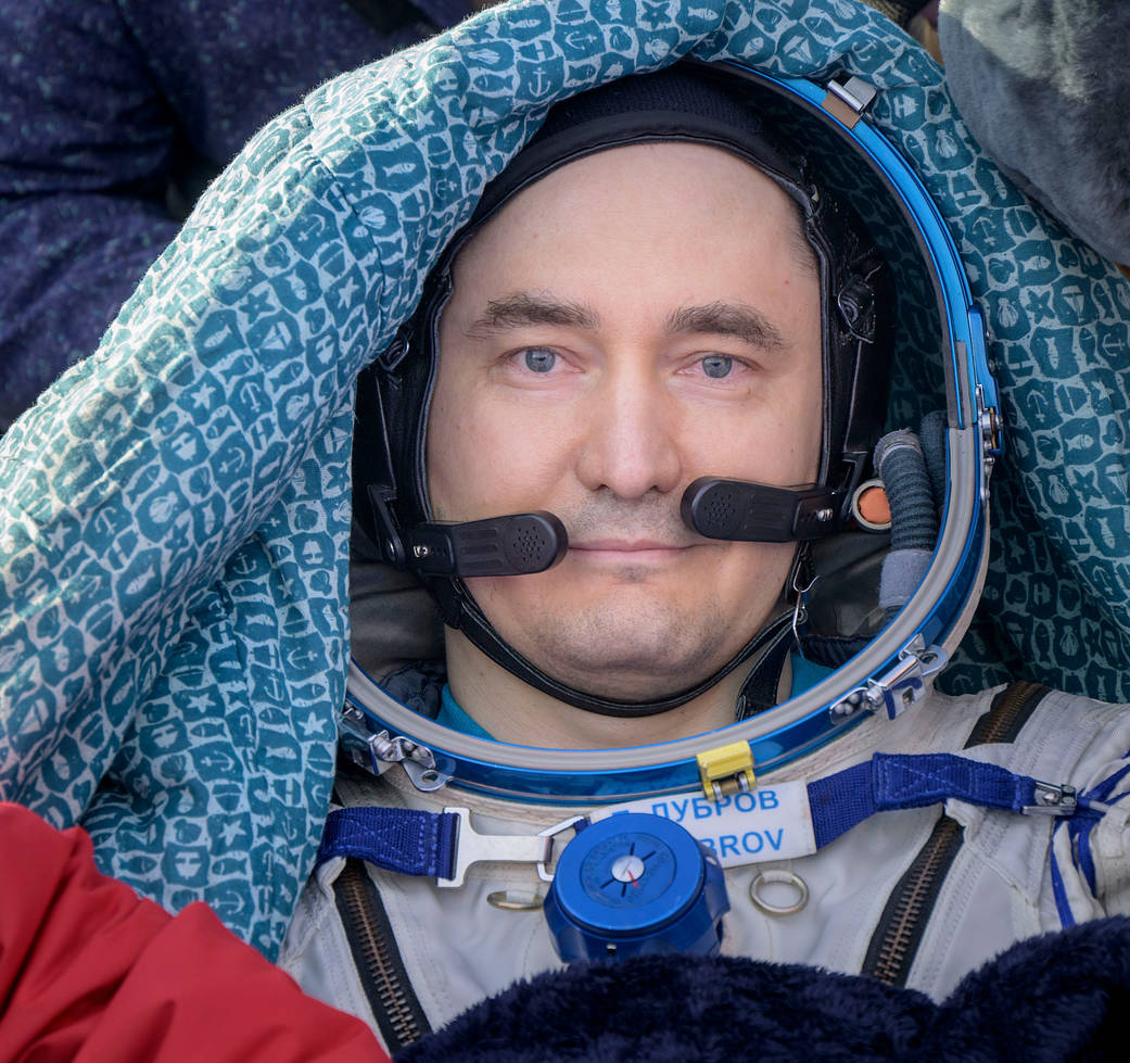 Cosmonaut Pyotr Dubrov is pictured after landing on Earth