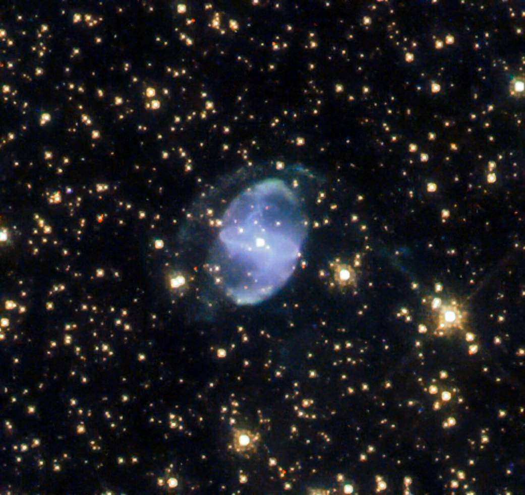 Captured here by the NASA/ESA Hubble Space Telescope, ESO 455-10 is a planetary nebula.