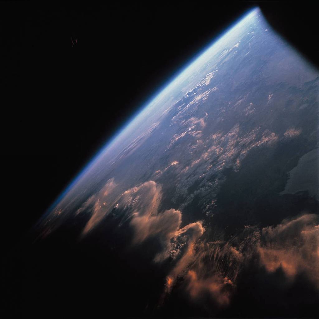 Andes Mountains photographed from the Gemini VII spacecraft, Dec. 12, 1965.