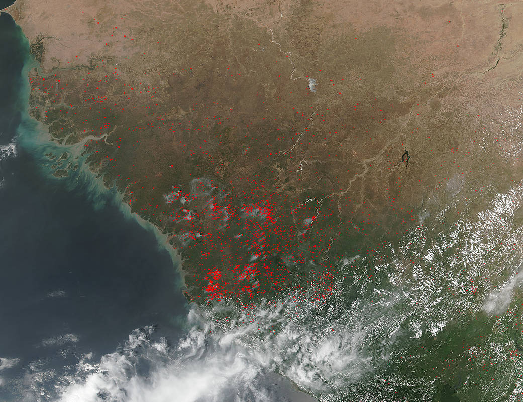 fires in West Africa