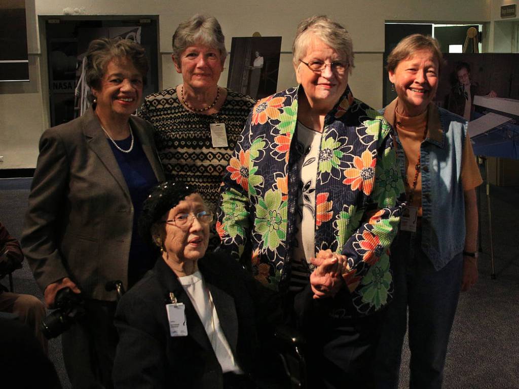 Group of women pose for photo