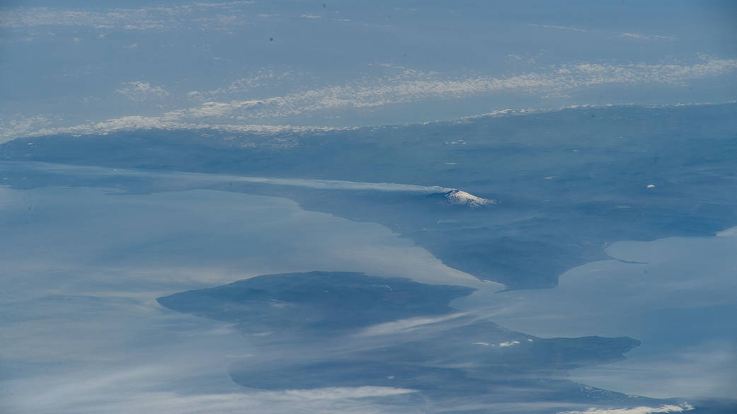 Mount Etna, an active stratovolcano on Italy's island of Sicily