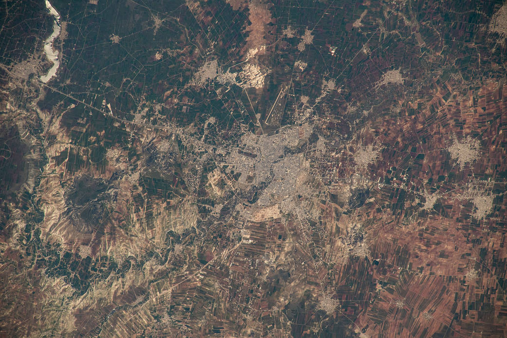 The semi-arid city of Hama, Syria