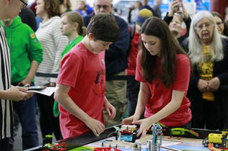 FLL team at competition
