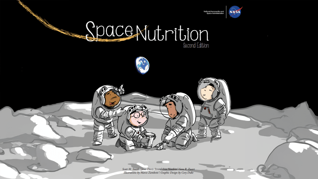 artistic image of kid astronauts on moon