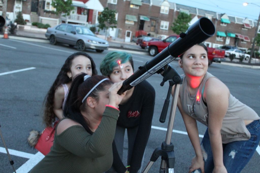 Teens participate in the Franklin Star Party.