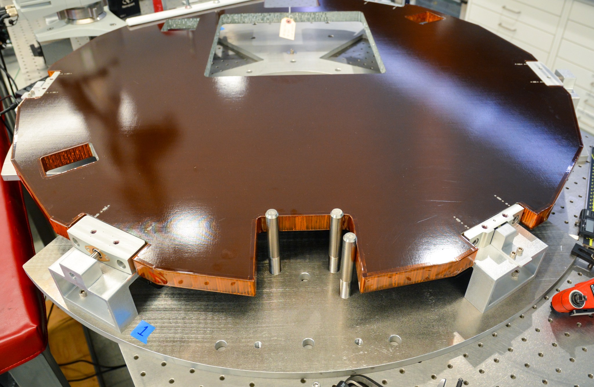 disc-shaped hardware of a small satellite