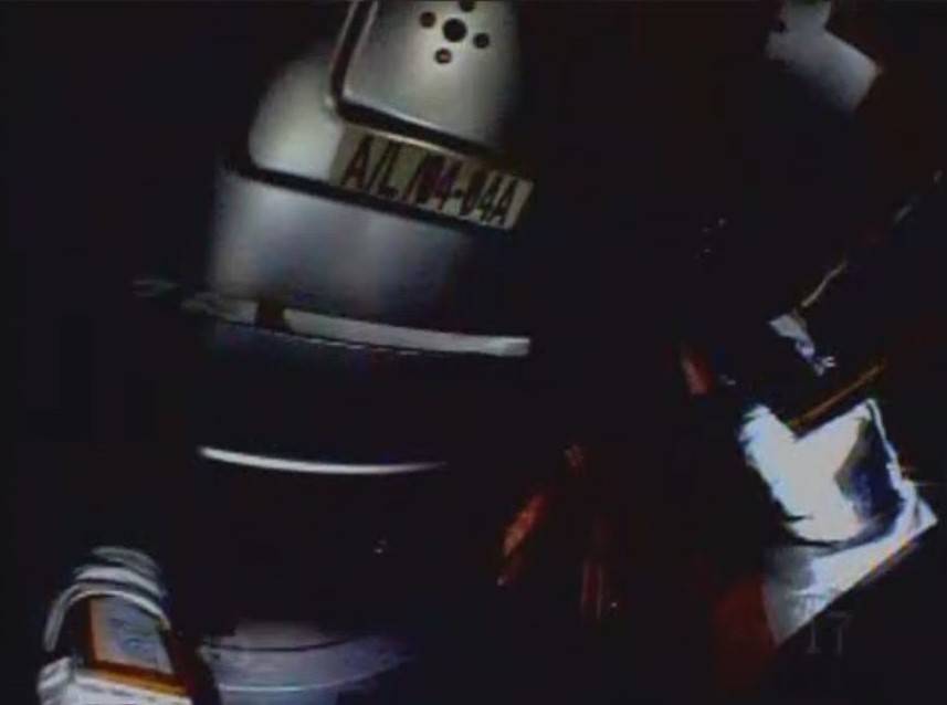 parmitano back at airlock from helmet cam