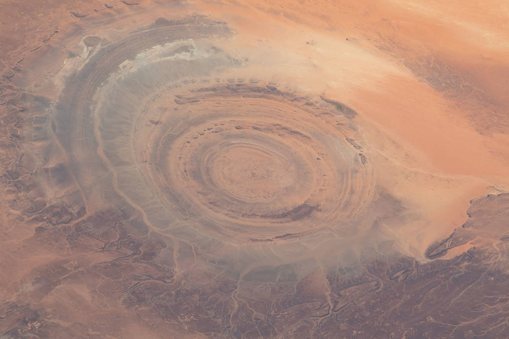 The "Eye of the Sahara" in the African nation of Mauritania