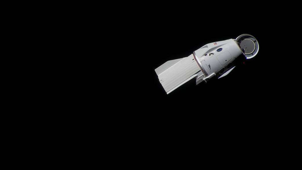 The SpaceX Dragon Freedom spacecraft departs the station