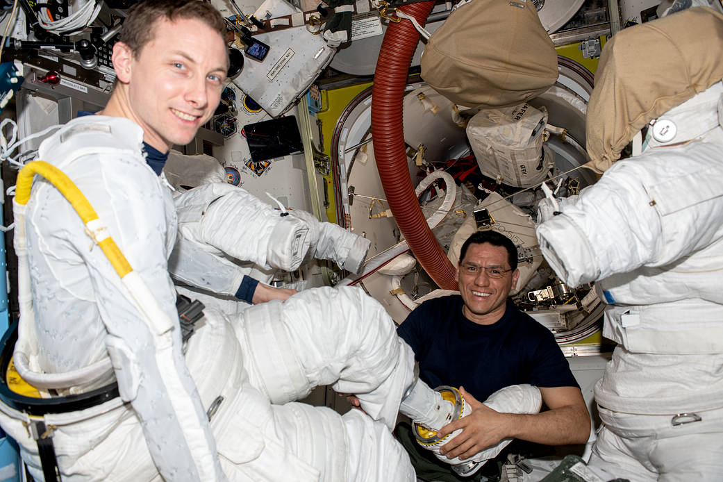 Astronauts Frank Rubio and Woody Hoburg