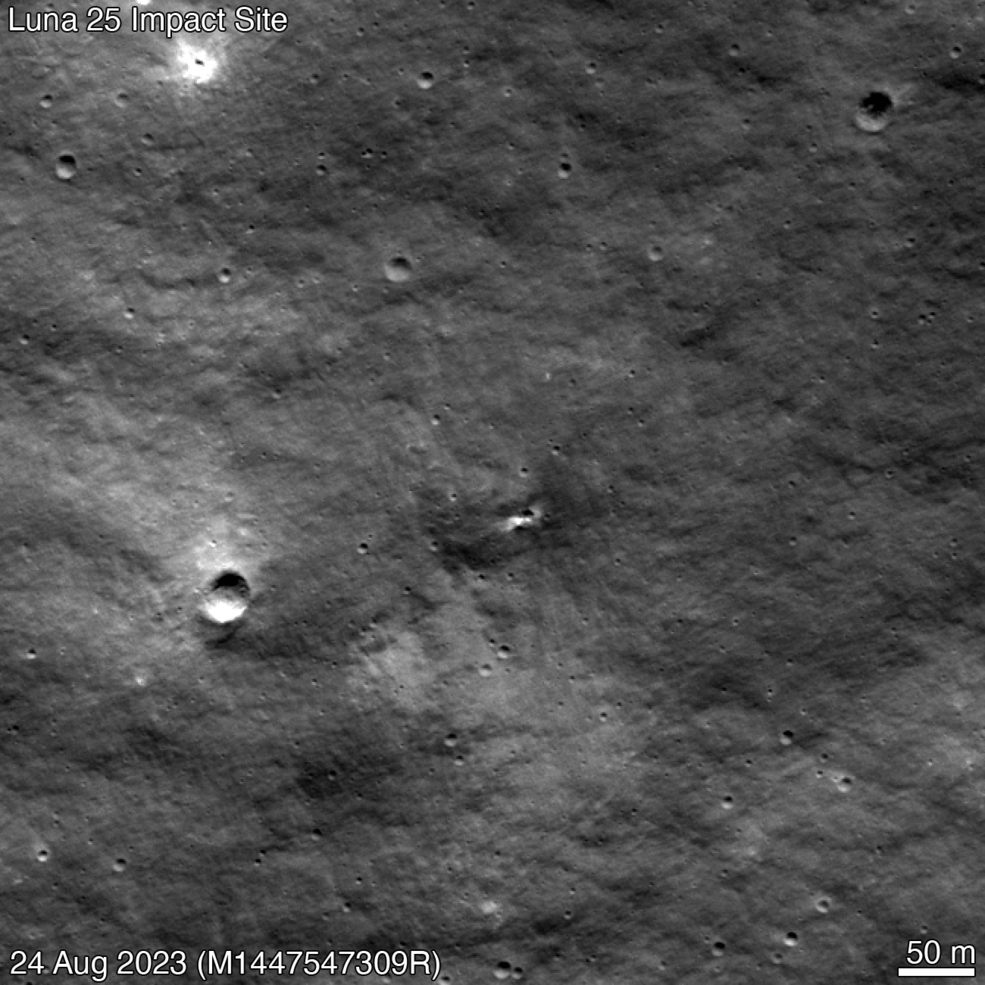 NASA’s LRO Observes Crater Likely from Luna 25 Impact - NASA