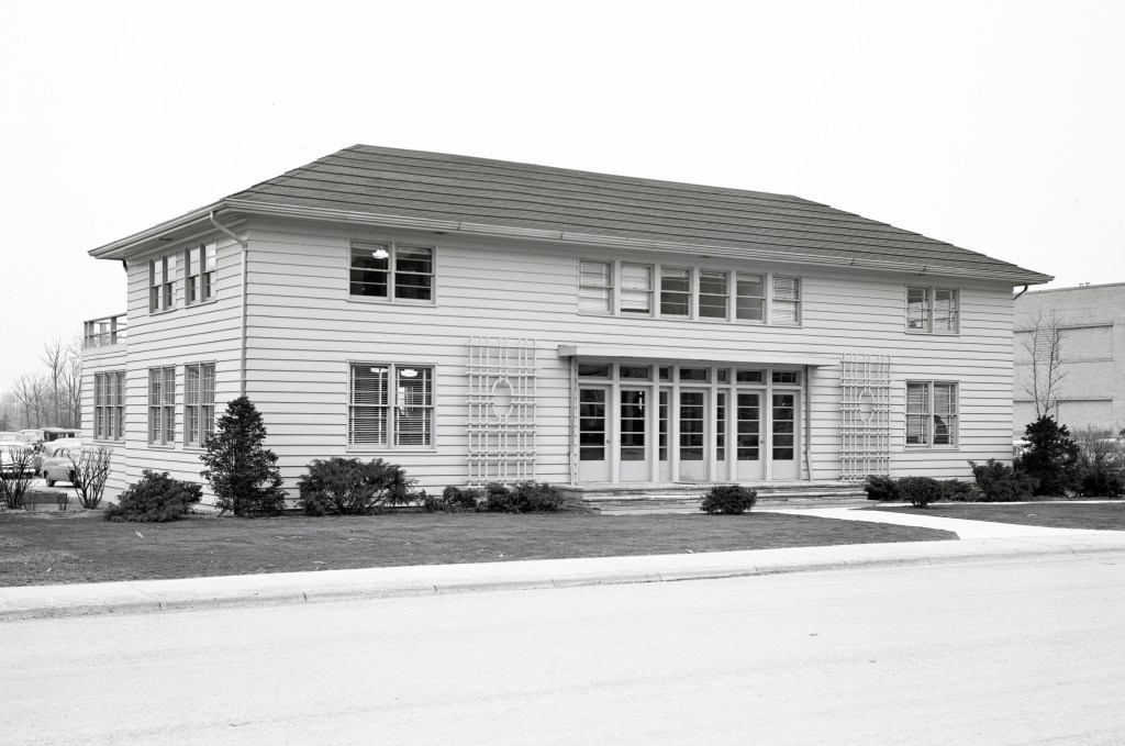 Exterior view of Administrative Services Building.