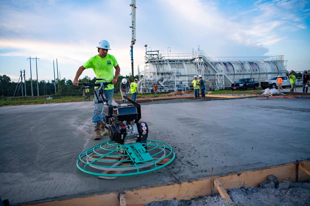 The ground is being prep for new test area at Stennis Space Center.