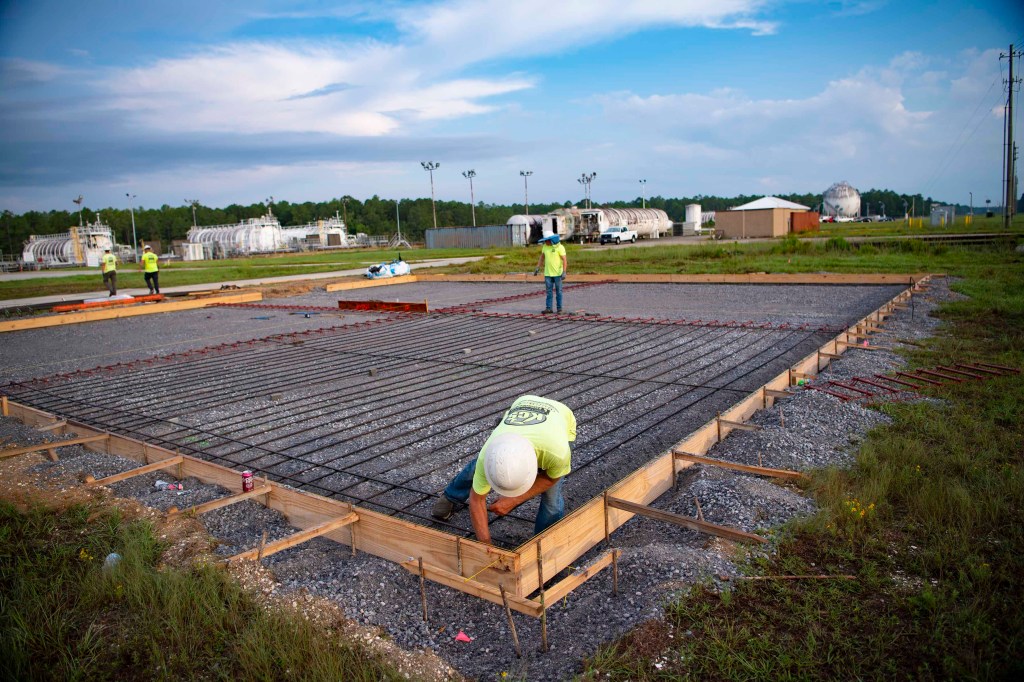 The ground is being prep for new test area at Stennis Space Center.