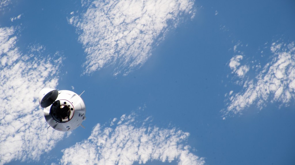 The SpaceX Dragon Endeavour crew ship carrying four Axiom Mission 1 astronauts approaches the International Space Station less than a day after launching from NASA's Kennedy Space Center in Florida. Both spacecraft were orbiting 257 miles above the Atlantic Ocean northwest of the island country of The Republic of Cabo Verde, which is off the coast of Dakar, Senegal, in Africa.