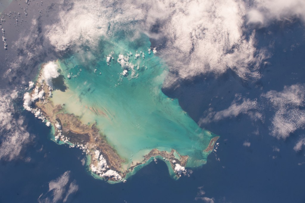 iss068e009287 (Oct. 5, 2022) --- The British Overseas Territory of Turks and Caicos Islands is pictured from the International Space Station as it orbited 260 miles above. Credit: NASA/Bob Hines