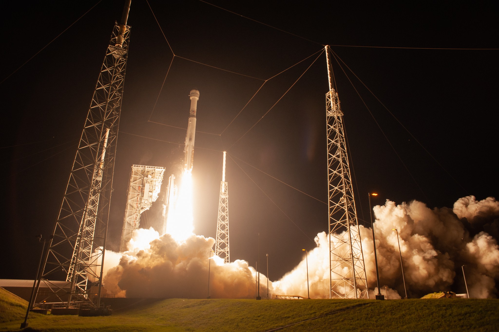 A two-stage United Launch Alliance Atlas V rocket lifts off from Space Launch Complex 41 at Cape Canaveral Air Force Station in Florida for Boeing’s Orbital Flight Test.