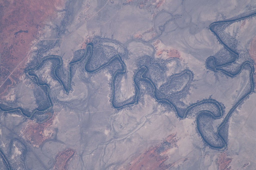 A portion of the Darling River in the city of Wilcannia is pictured in the Australian state of New South Wales.
