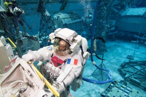 Expedition 50/51 crew member European Space Agency (ESA) astronaut Thomas Pesquet in underwater training during a suited run for International Space Stations Space Walk training. Credit: NASA/Bill Brassard