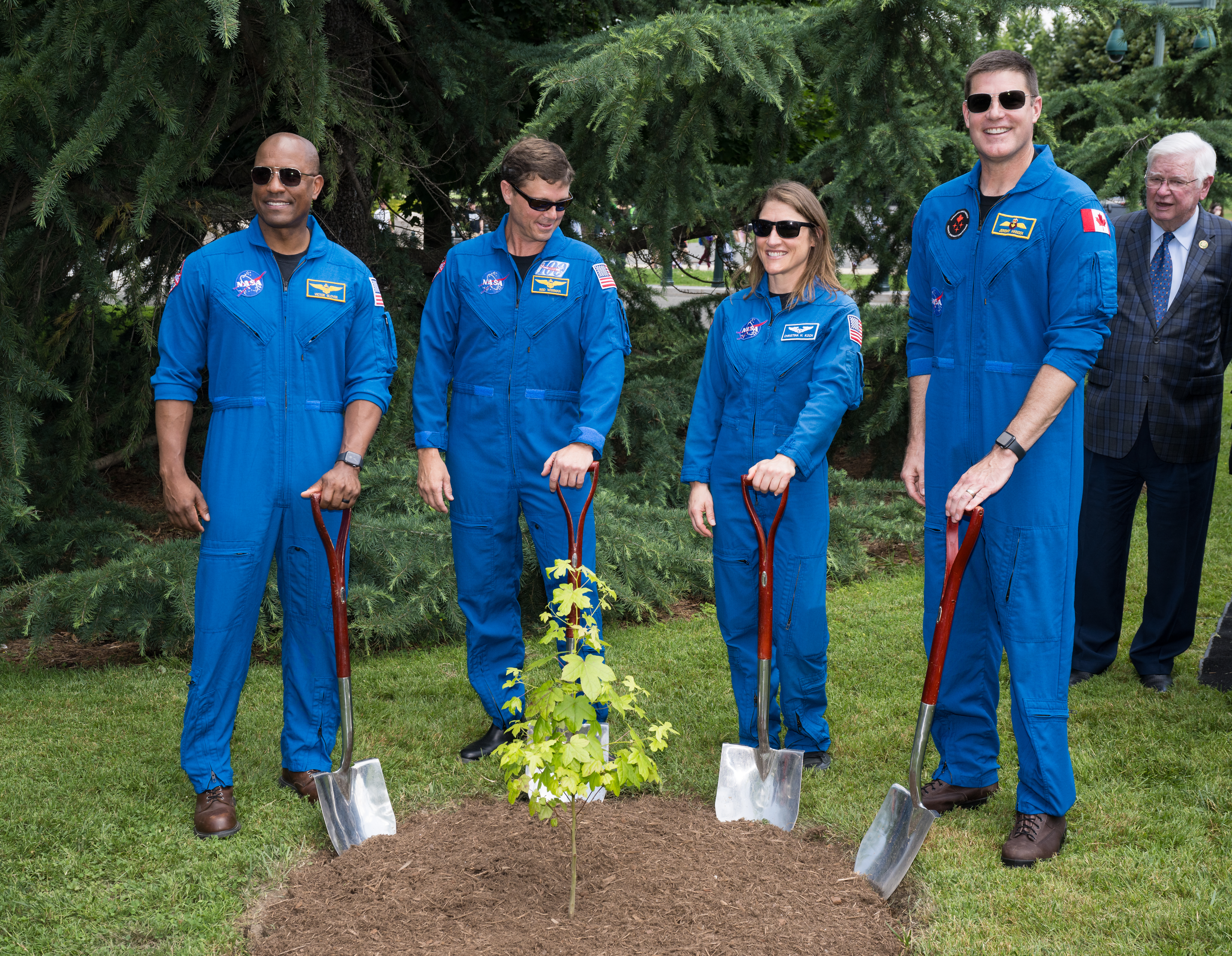 Artemis II Astronauts Participate in Moon Tree Dedication Ceremony