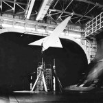 Model in large wind tunnel.