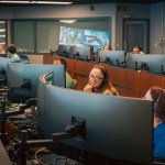 Marshall’s CCP team members support the CFT launch from inside the Huntsville Operations Support Center on June 5.