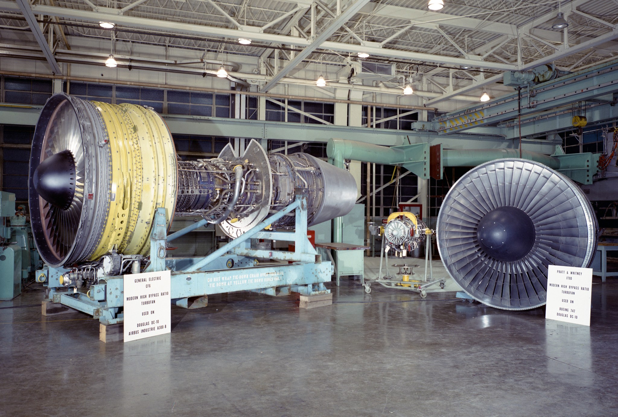 Large engine on display.