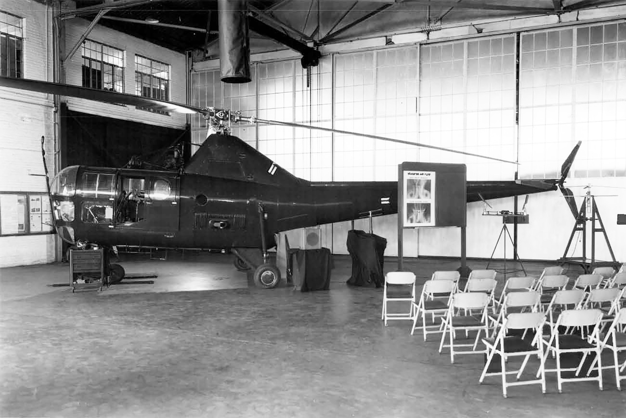 Helicopter on display.