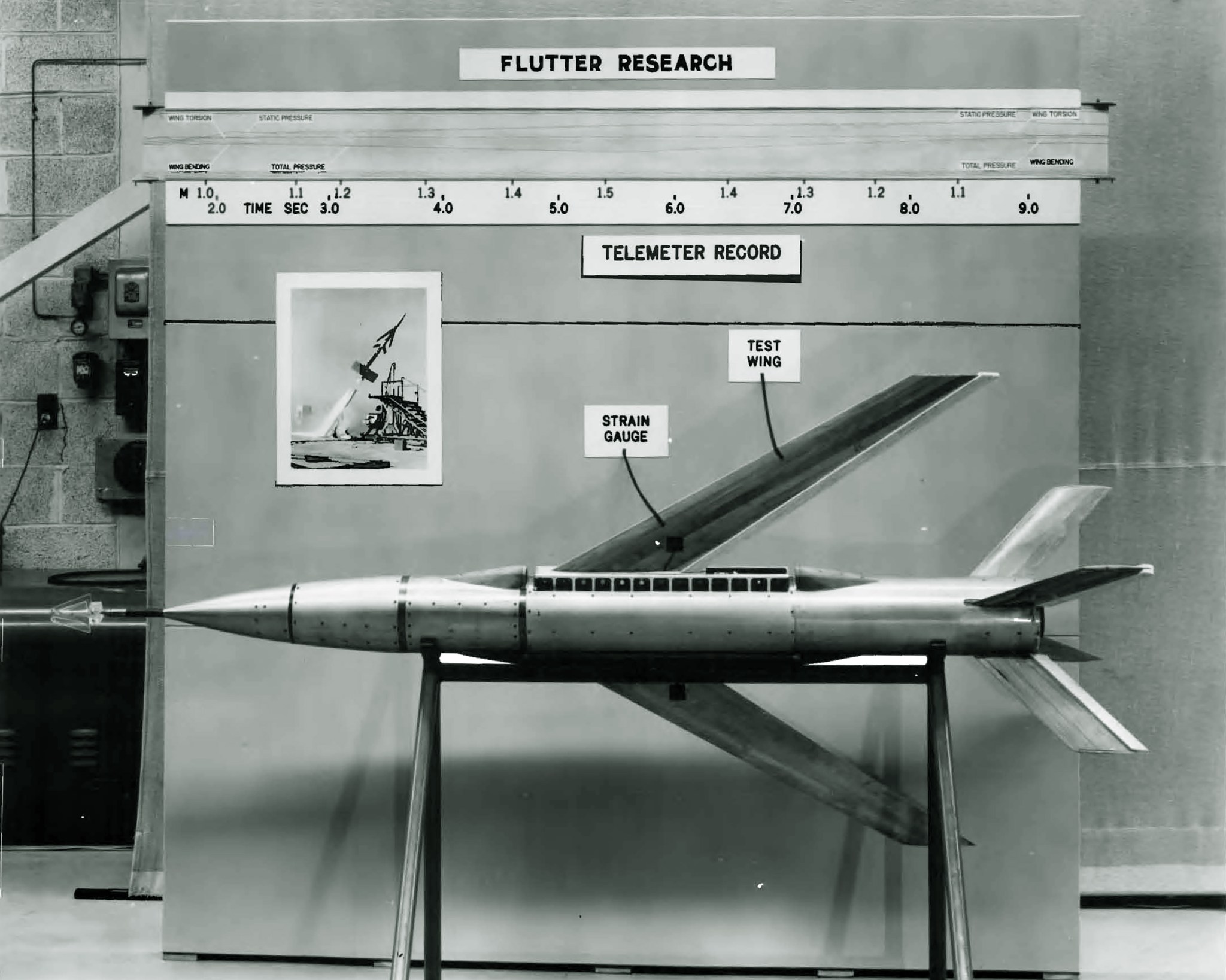 Sounding rocket display.