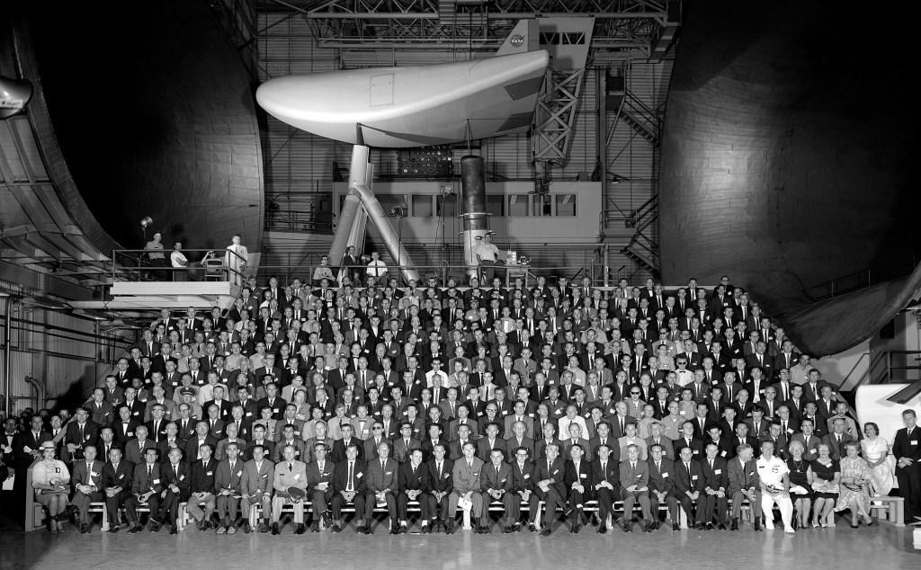 Group photograph taken in wind tunnel