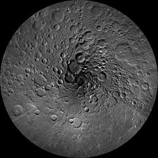 Mosaic of Lunar Reconnaissance Orbiter (LRO) images of the lunar north pole