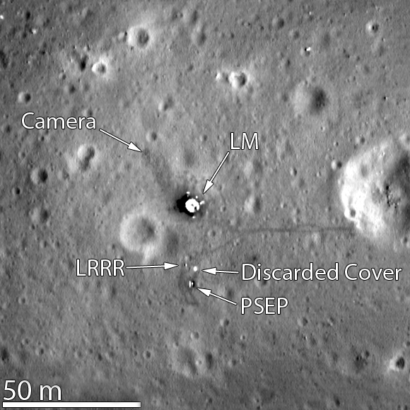 Lunar Reconnaissance Orbiter images of the Apollo 11
